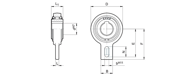 RSBW單向逆止器結構圖 RSBW單向逆止器結構圖